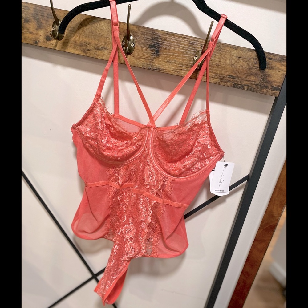 NWT French Affair Intimates Eyelash Bodysuit 1X